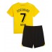 Tanie Strój piłkarski Borussia Dortmund Giovanni Reyna #7 Koszulka Podstawowej dla dziecięce 2023-24 Krótkie Rękawy (+ szorty)